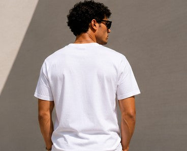 White Regular Fit Tee with logo