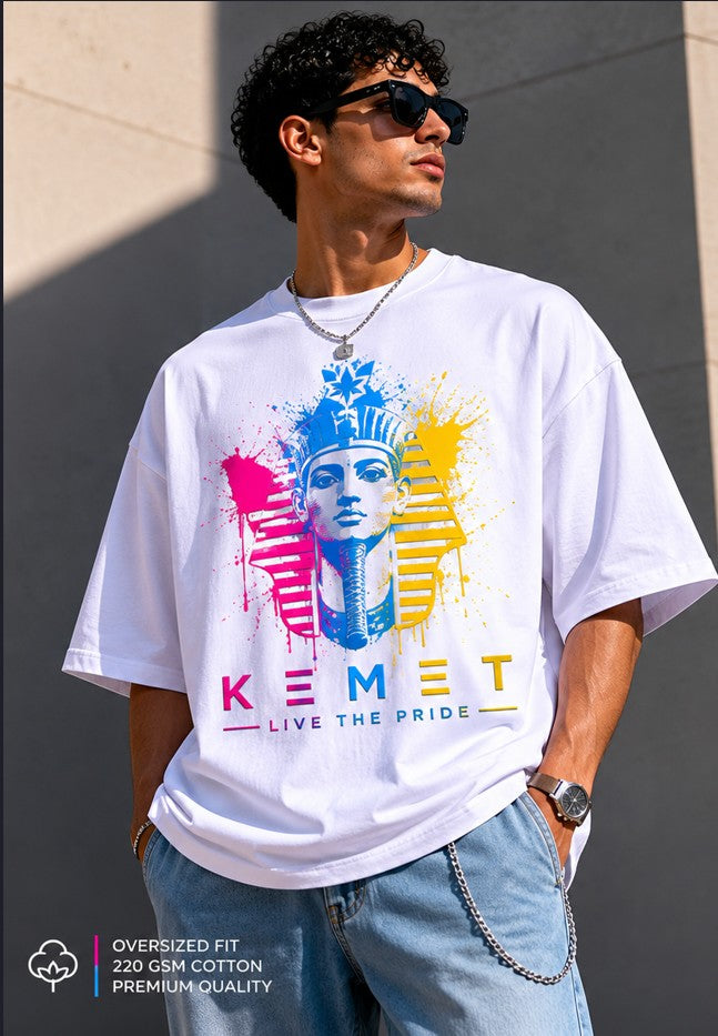 White Oversized Pharaoh Tee
