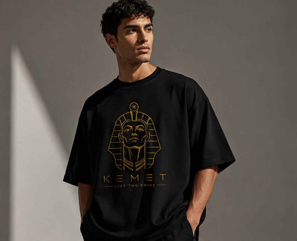 Black Oversized Pharaoh Tee